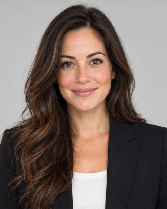 Illustrative professional portrait representing a browser-based headshot task