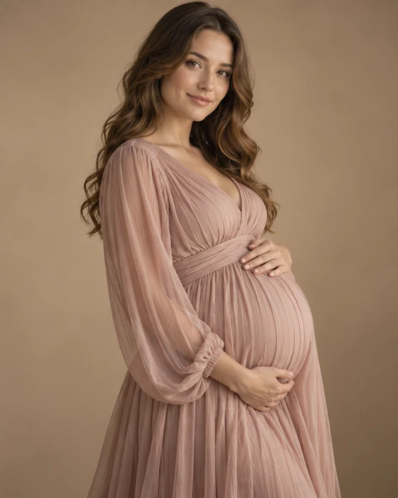 Maternity portrait illustrative concept