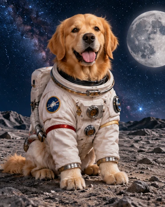 Cosmic pet illustrative concept