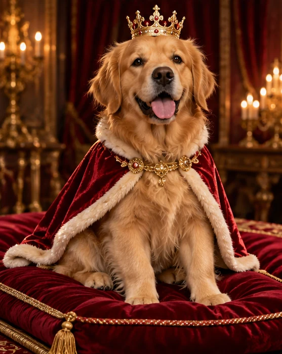 Royal pet illustrative concept