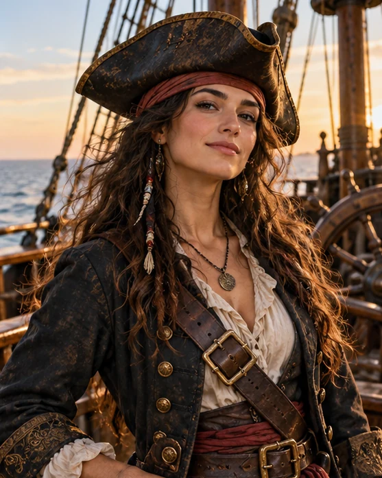 Pirate captain illustrative concept