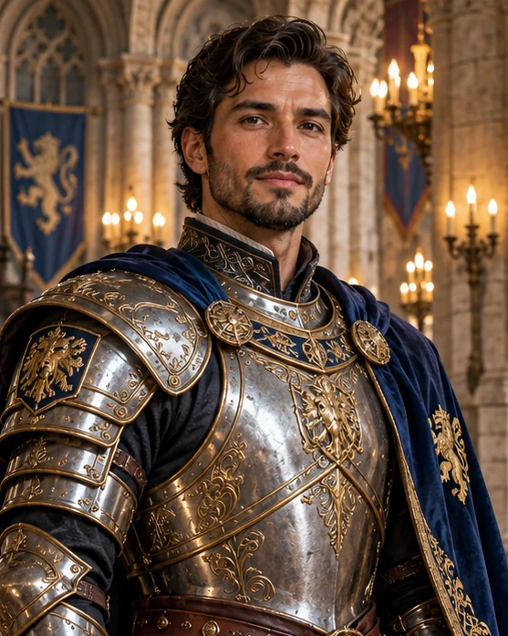 Royal knight illustrative concept