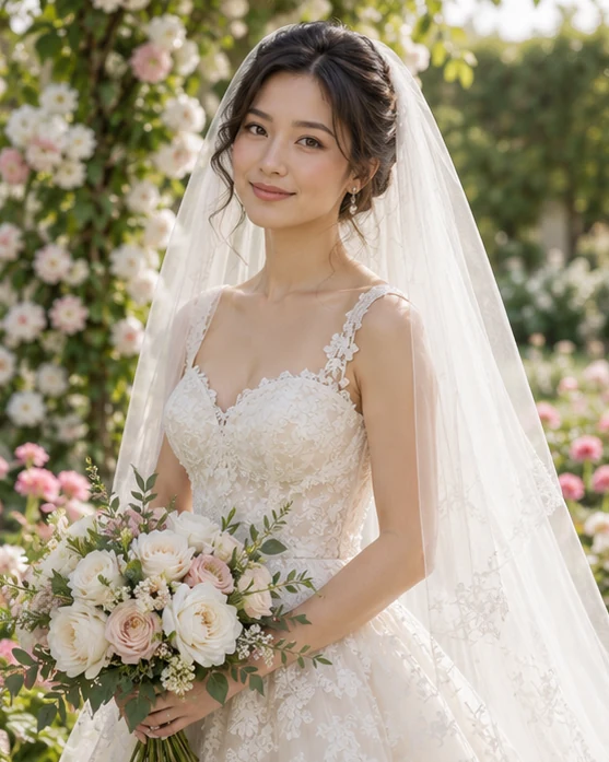 Bridal portrait illustrative concept