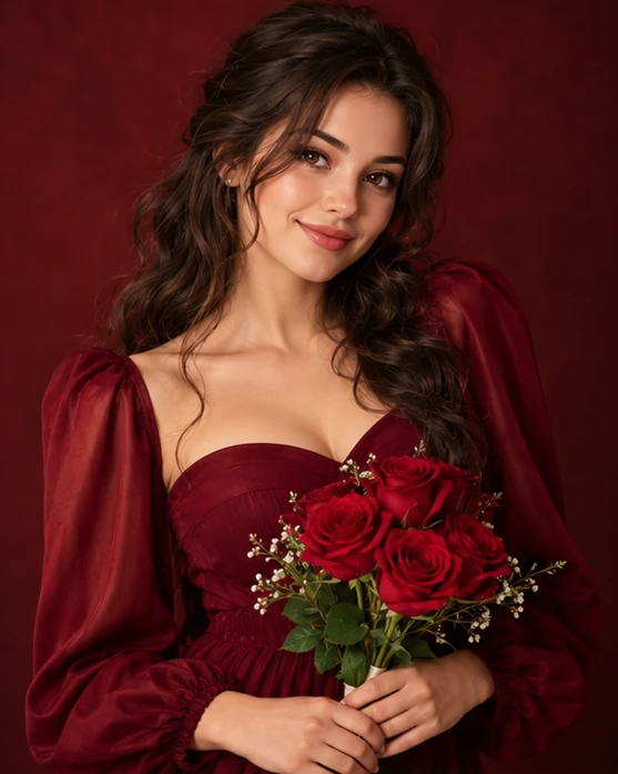 Valentine portrait illustrative concept