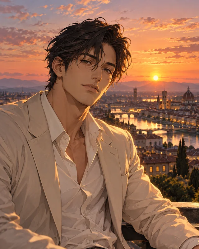Anime portrait illustrative concept