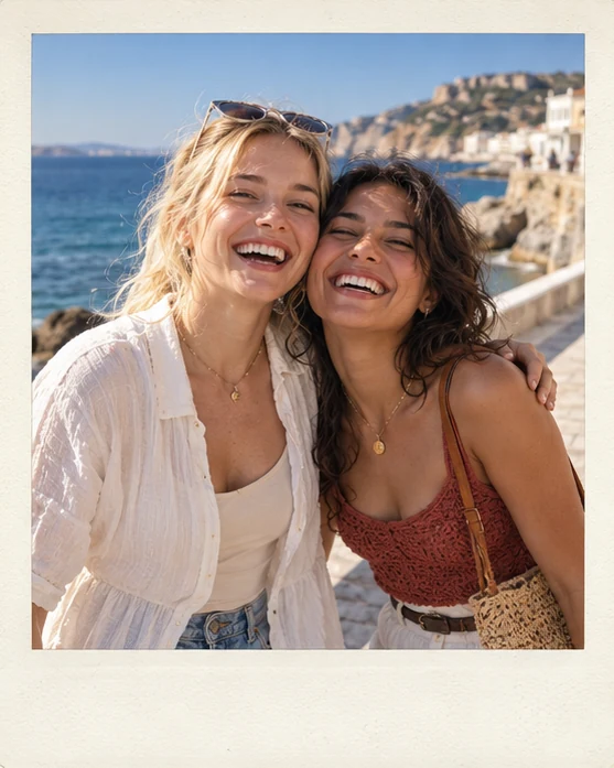 Best-friend snapshot illustrative concept