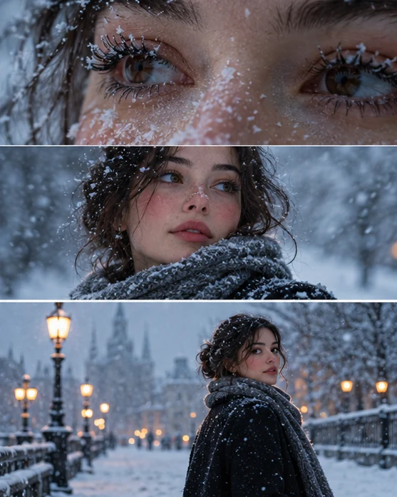 Snow story illustrative concept